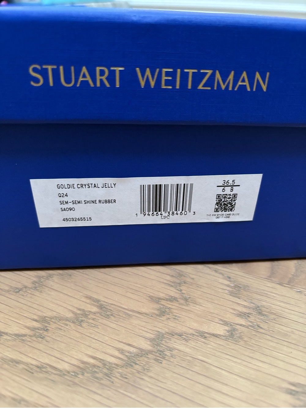 Stuart Weitzman Blush Pearl & Crystal T-Strap Jelly Sandals - Picture 7 of 7